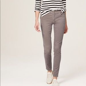 LOFT Curvy Skinny Grey Cords, size 30/10